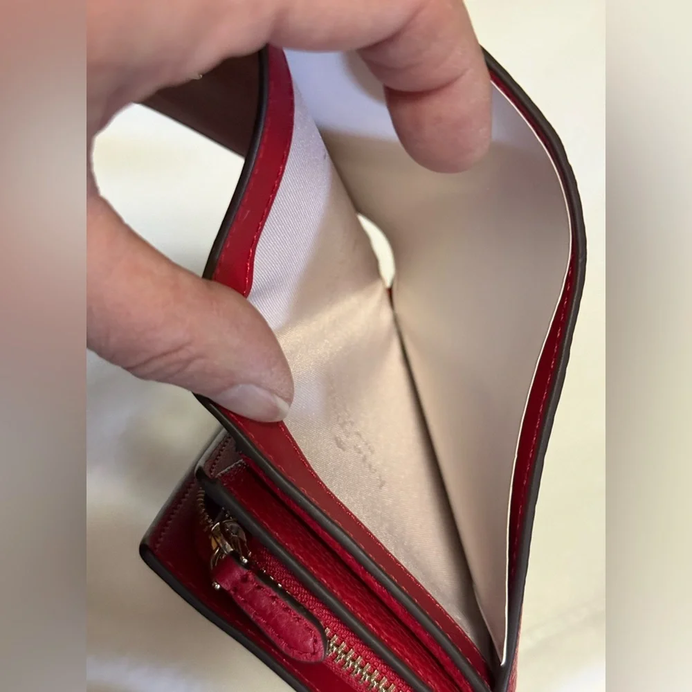 Kate Spade Red Pebbled Leather Small Wallet - NWT